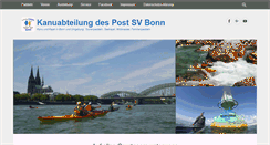 Desktop Screenshot of kanu-postsvbonn.de